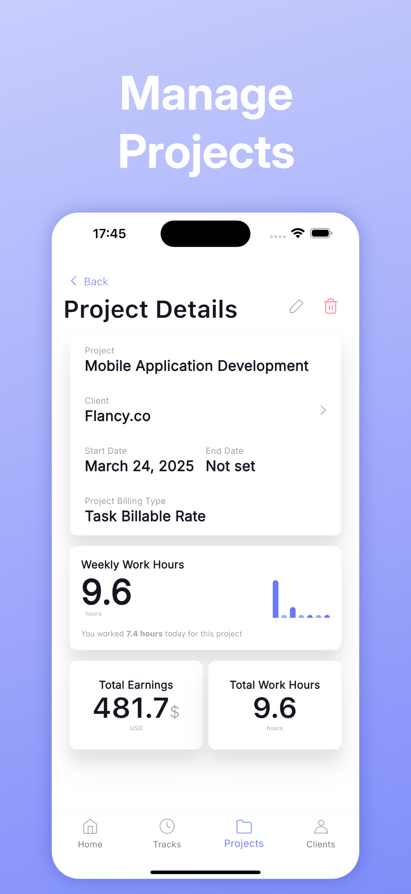 Flancy App Analytics Mockup